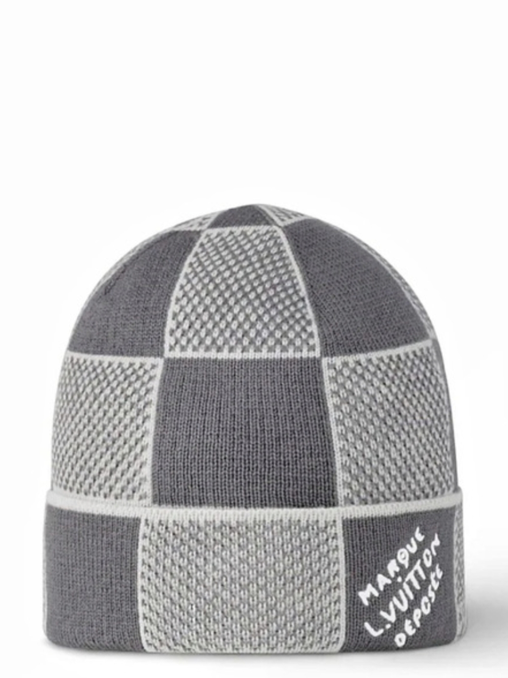 Louis Vuitton Damier Heritage Beanie Gray & Black